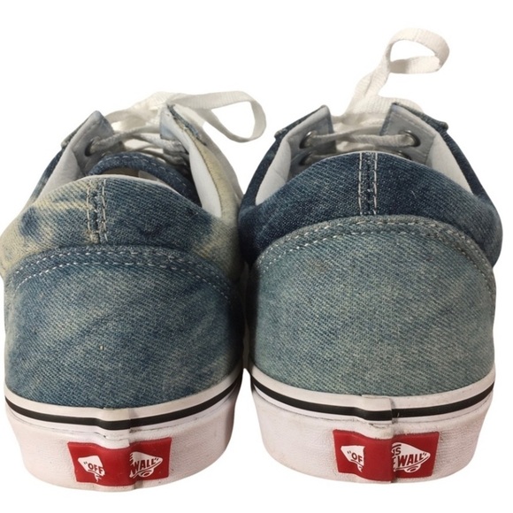 Vans Old Skool Denim Acid Wash Lace-Up Skate Shoes - Sz Men’s 10.5/ Women’s 12 - Picture 5 of 9